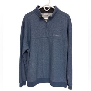 Columbia Quarter Zip Pullover Sweatshirt Men’s XXL Light Blue